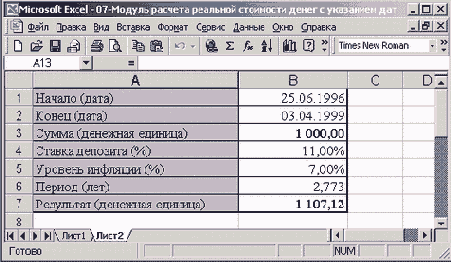 Финансовые расчеты в Excel