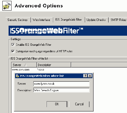 Настройки ISS OrangeWeb Filter