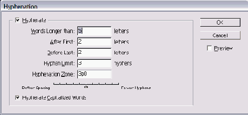   Hyphenation 